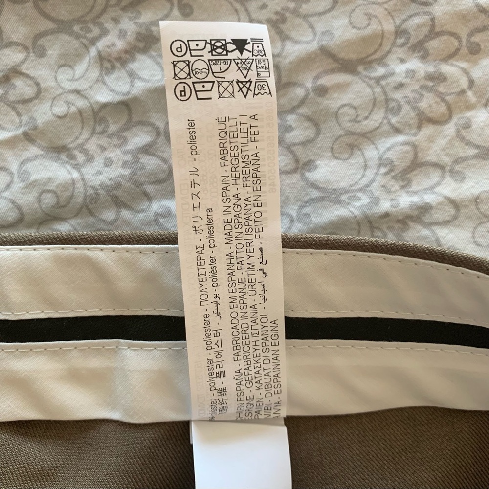 Zara RARE Straight Cut Pleated Pants with Pockets‎ In Khaki Size L - Picture 11 of 11